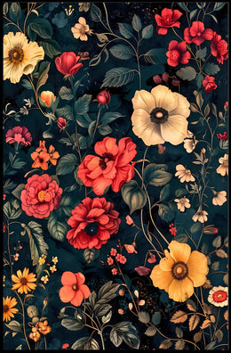 Enchanting Floral Symphony Wall Art Print