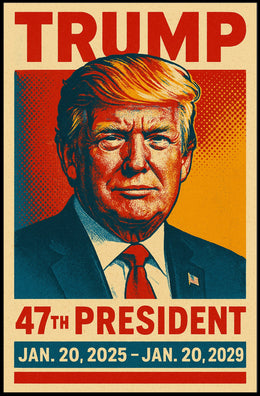 Trump 47th President Pop Art Wanderlust Poster