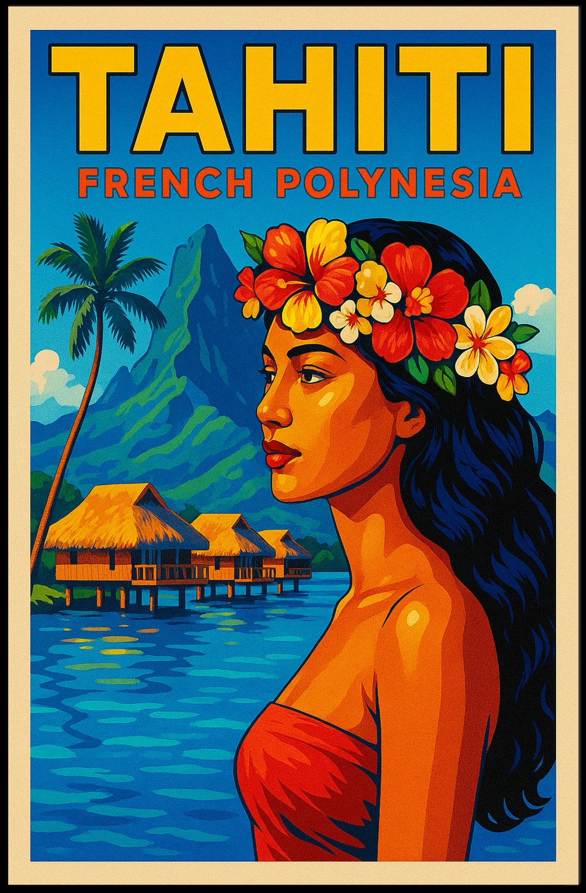 Tahiti French Polynesia Poster