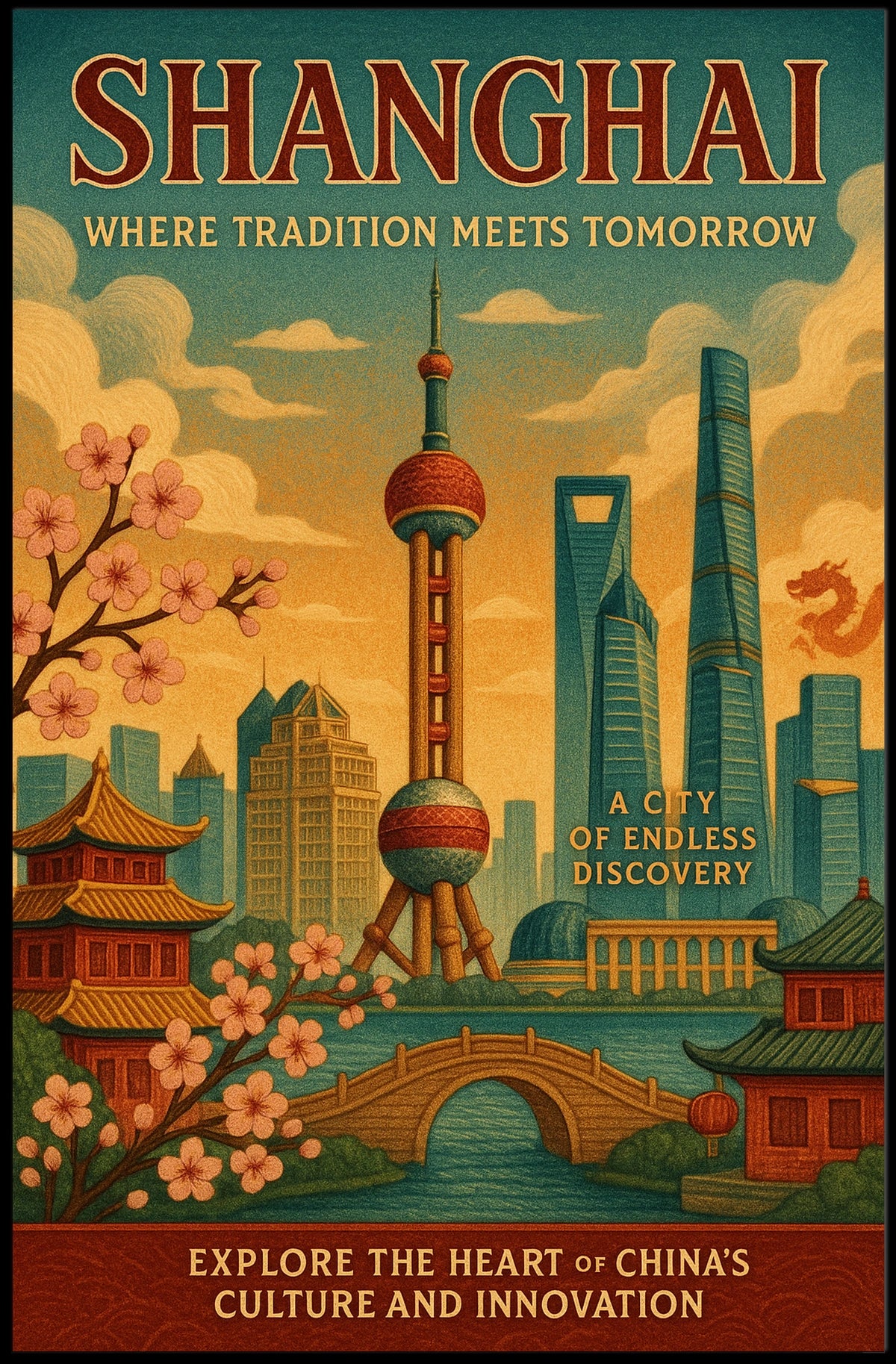 Shanghai Where Tradition Meets Tomorrow Poster