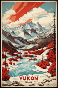 Yukon Wilderness Adventure Travel Poster