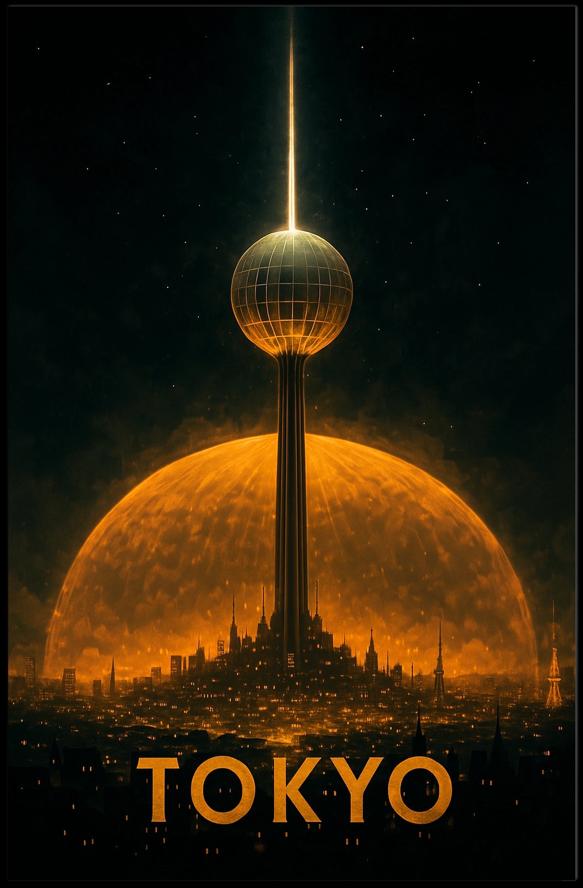Futuristic Tokyo Poster