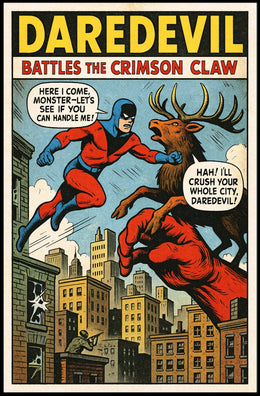 Daredevil Battles the Crimson Claw Poster