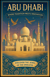Abu Dhabi Skyline Art Poster
