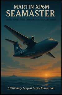 Martin XP6M Seamaster Vintage Aviation Poster Art