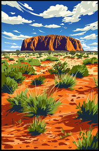 Majestic Landscape Illustration Poster