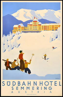 Semmering Ski Adventure Vintage Travel Poster PosterGoat
