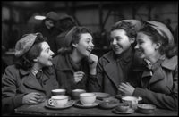 Vintage Café Gathering: Timeless Friendship Poster