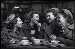 Vintage Café Gathering: Timeless Friendship Poster