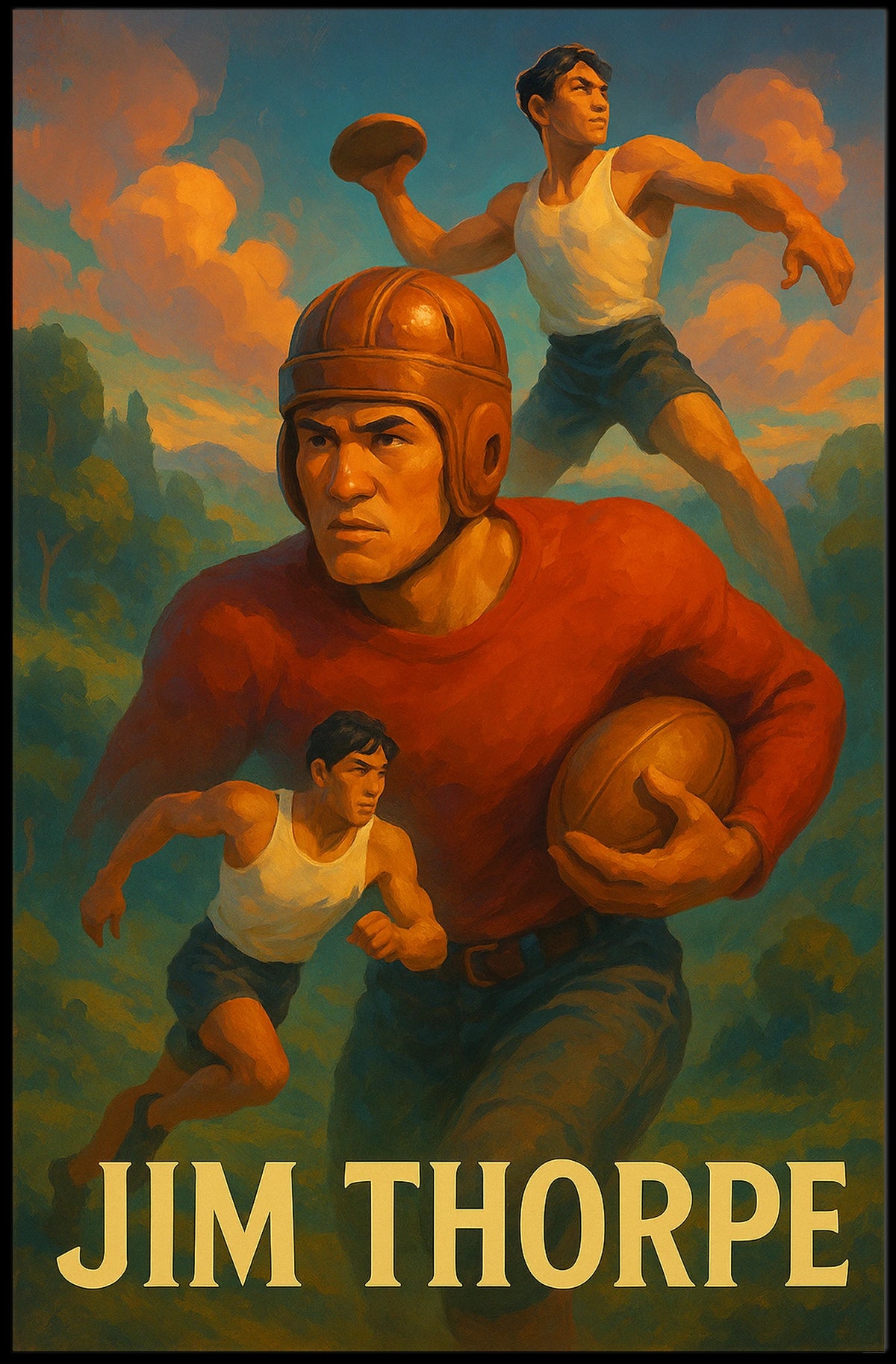 Jim Thorpe Athletic Legend Poster