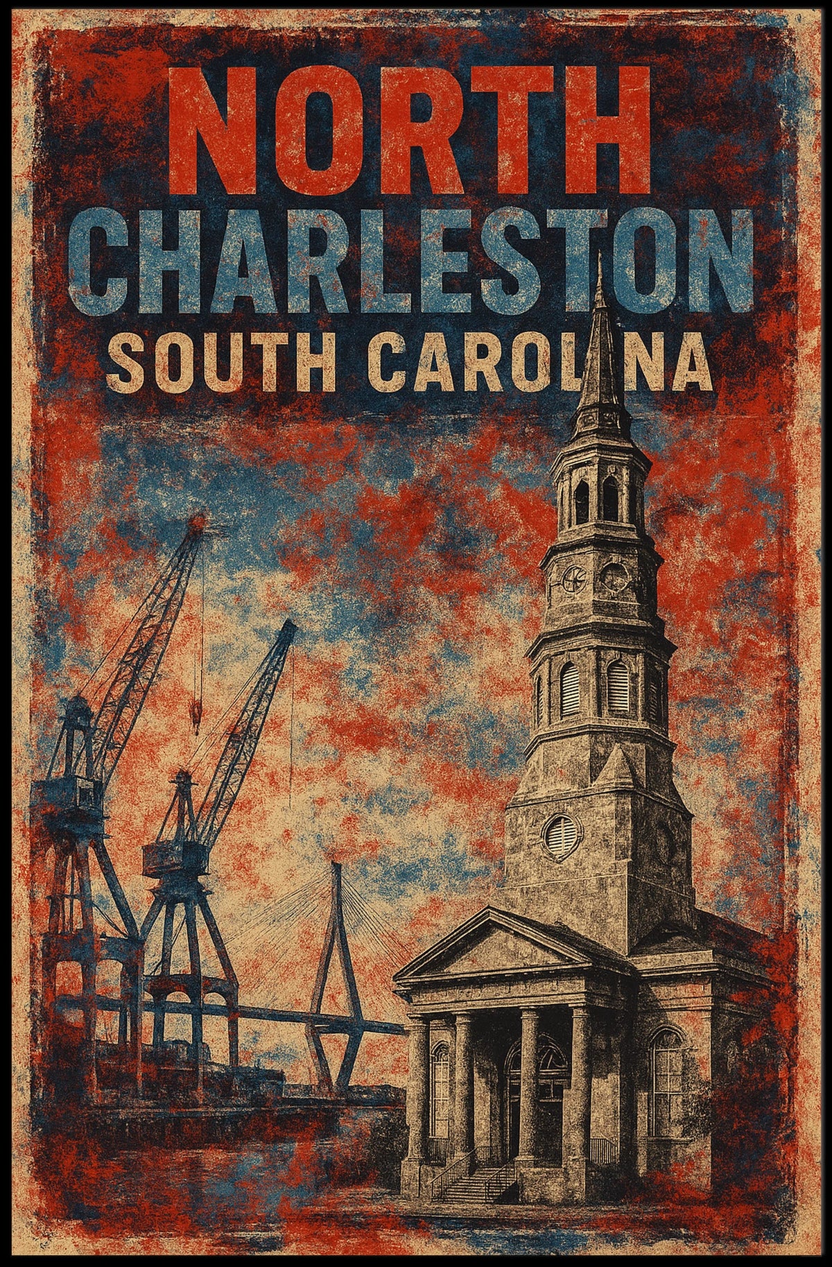 North Charleston, South Carolina Poster