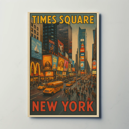 Times Square New York City Travel Poster