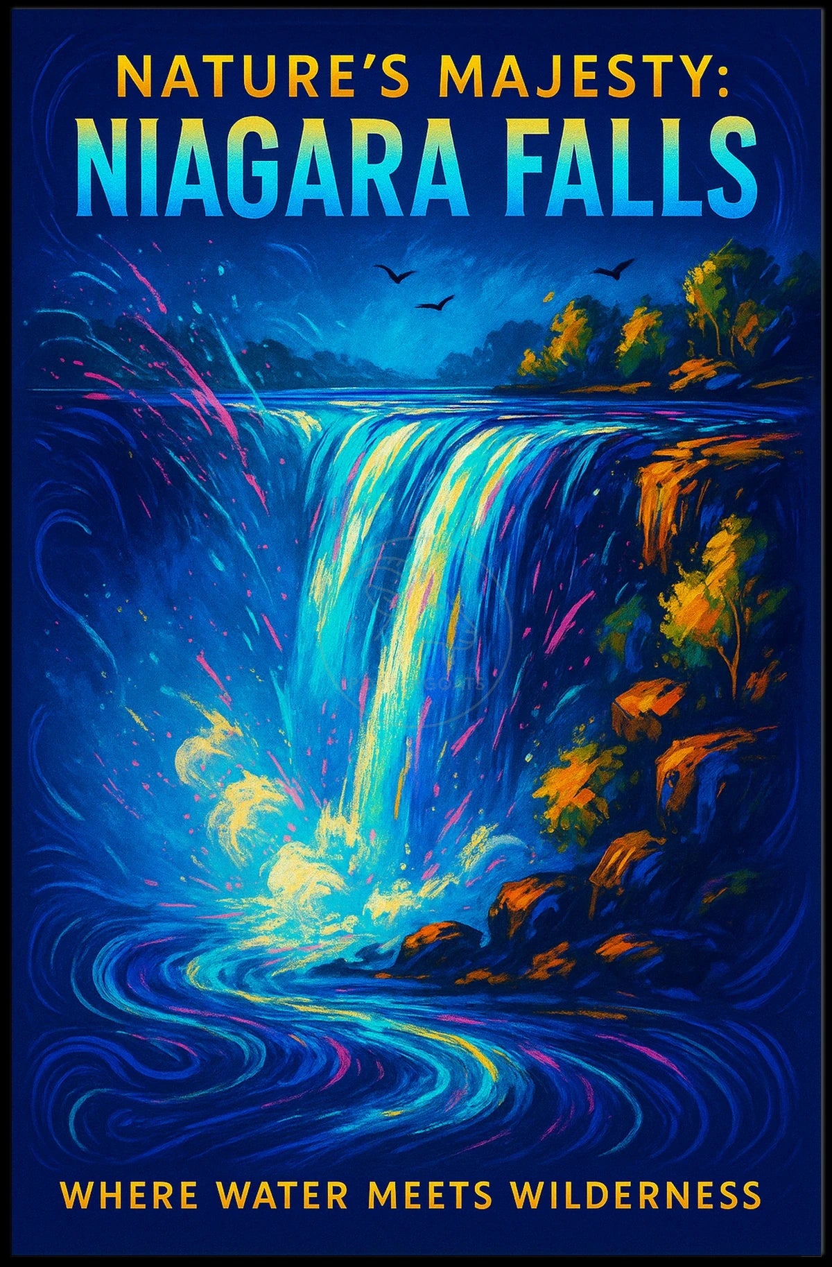 Niagara Falls Adventure Travel Poster