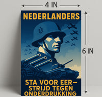 WWII Military Pride Propaganda Poster