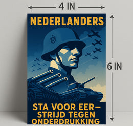 WWII Military Pride Propaganda Poster