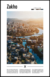 Zakho's Enchanting View Urban or Cityscape Poster PosterGoat