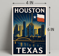 Houston, Texas Skyline Poster PosterGoat