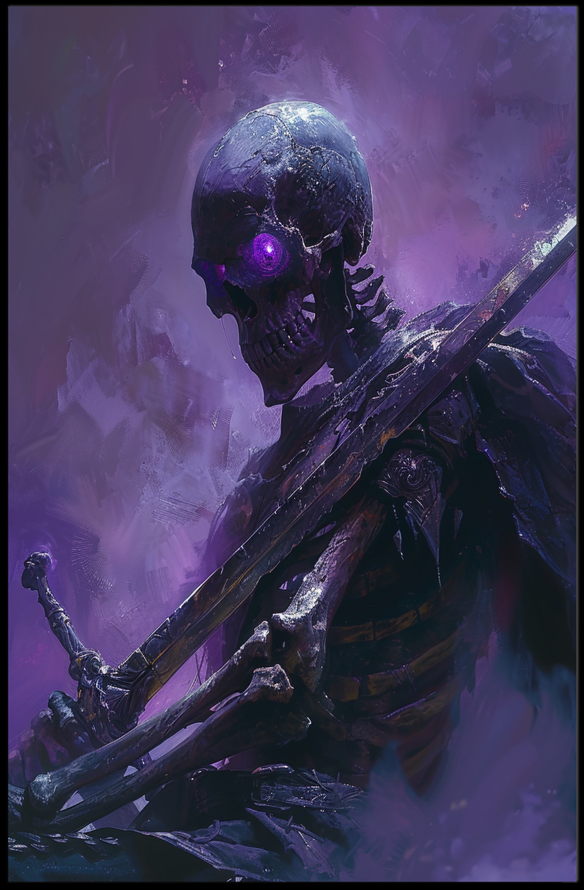 Skeleton Warrior Art: Dark Fantasy or Mythology Poster PosterGoat