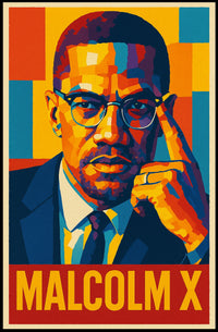 Malcolm X Iconic Portrait Poster