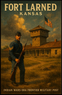 Fort Larned Kansas Frontier Poster