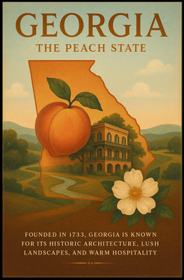 Georgia The Peach State Poster