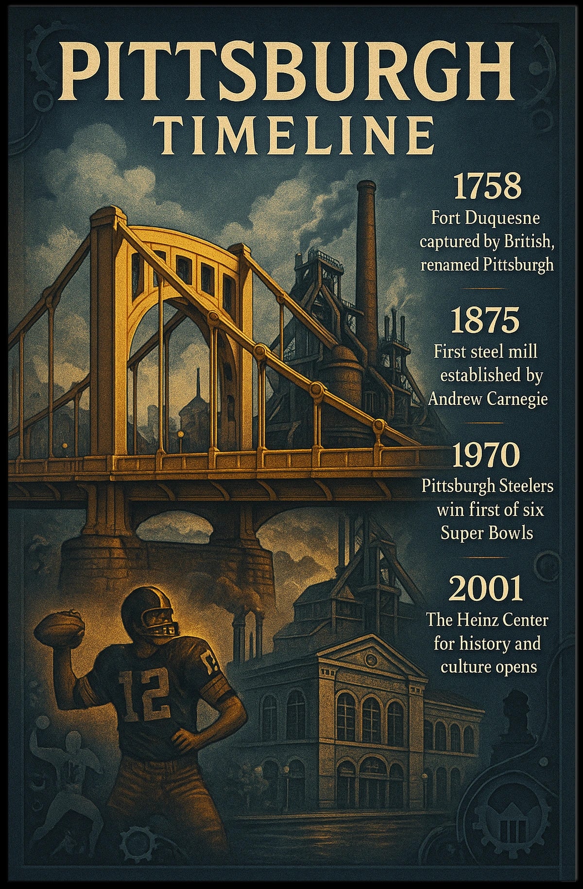Pittsburgh Timeline Poster