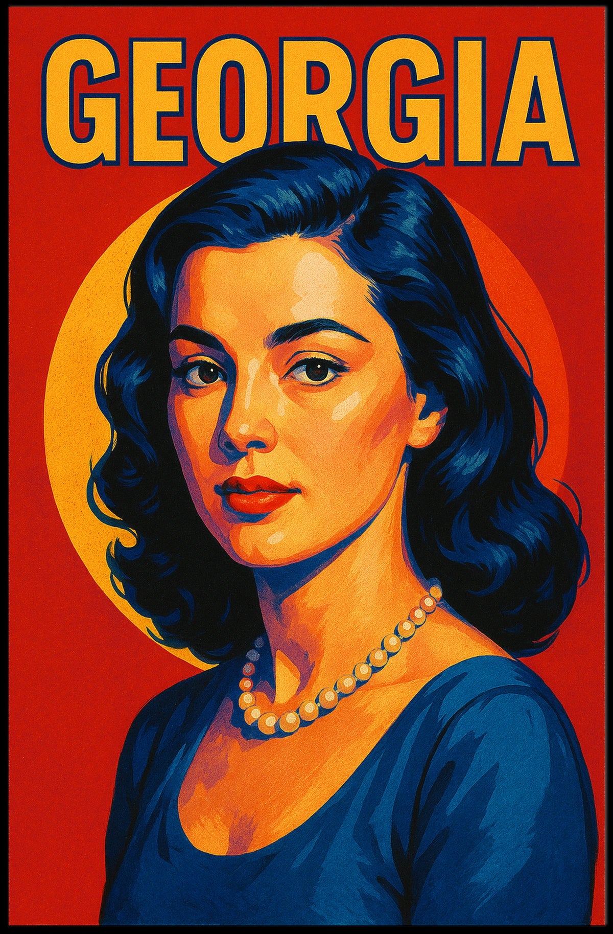 Georgia A Vibrant Portrait Poster