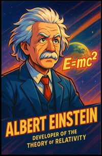 Albert Einstein Relativity Scenic Vintage Poster