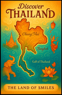 Thailand Travel Landmarks Culture Posters Poster