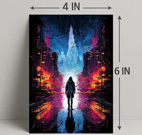 Neon Cityscape Poster