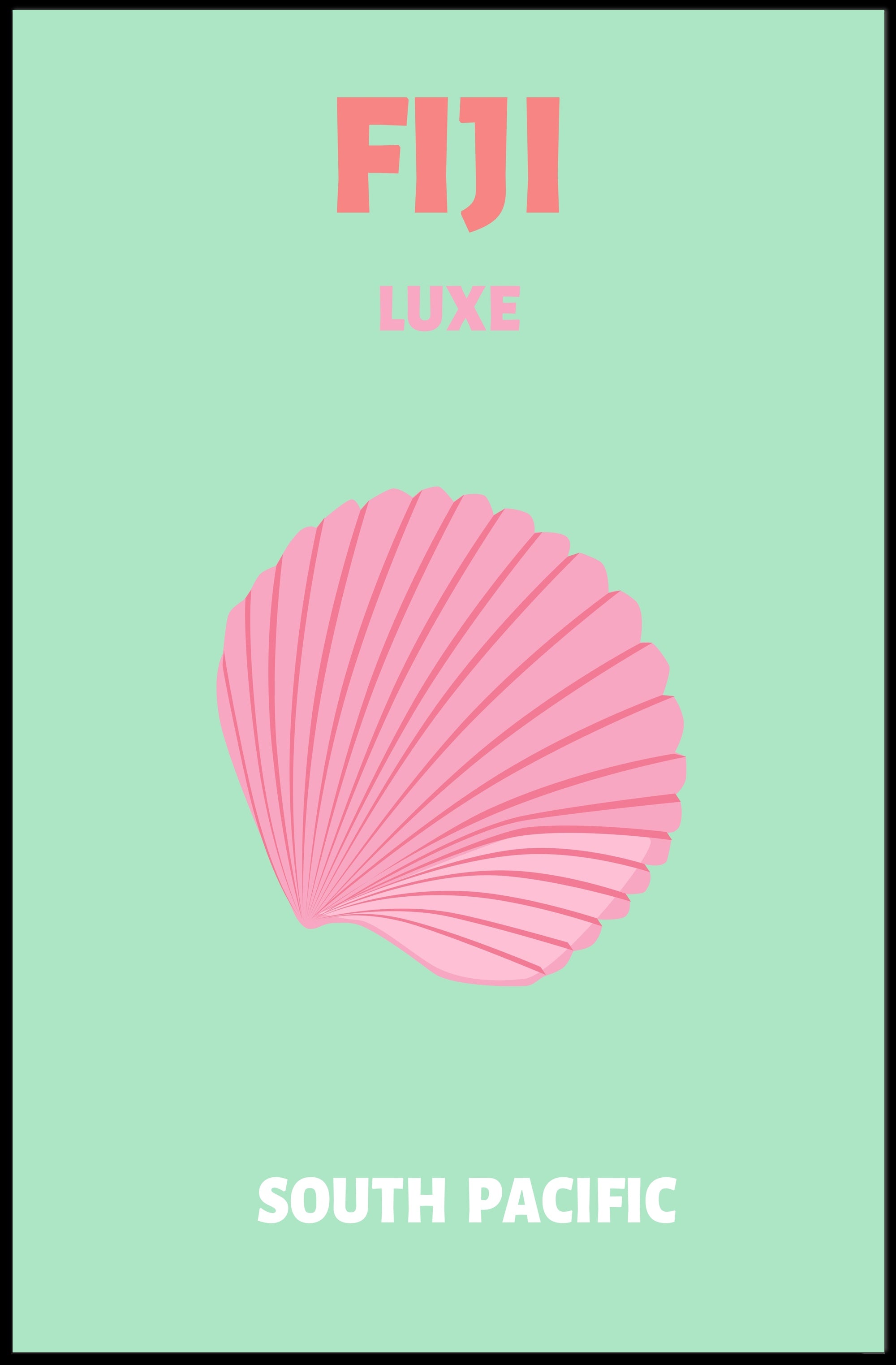 Fiji Tropical Getaway Print - Travel Poster PosterGoat