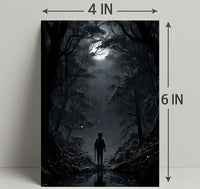 Moonlit Journey Through The Forest Poster