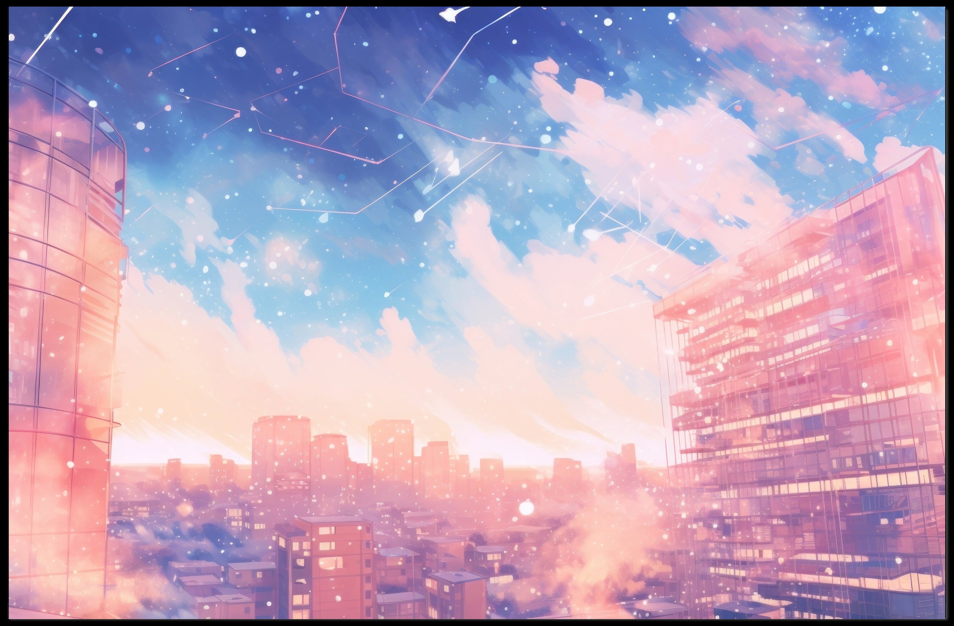 Dreamy Urban Skyline Poster