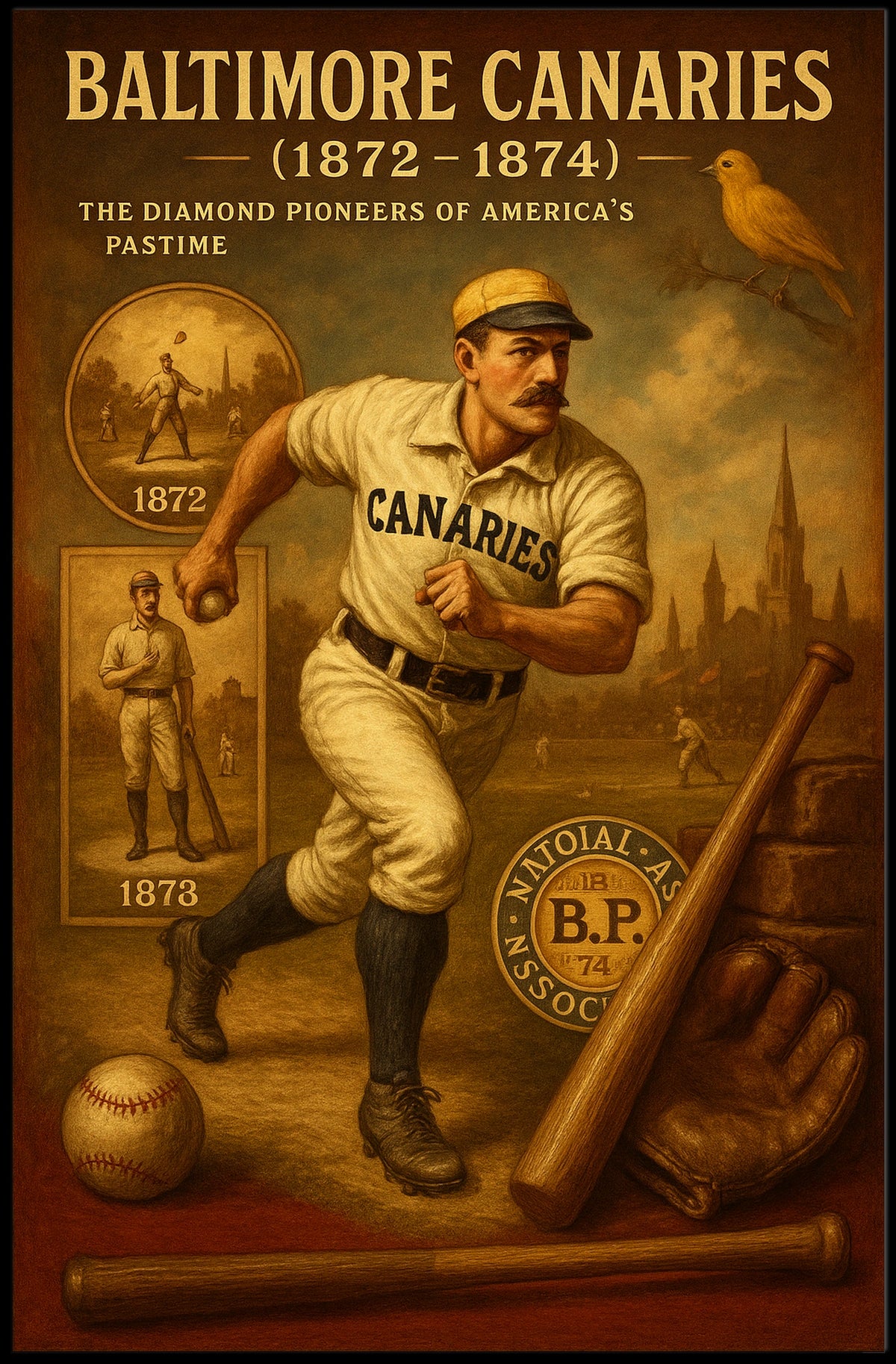 Baltimore Canaries The Diamond Pioneers Poster