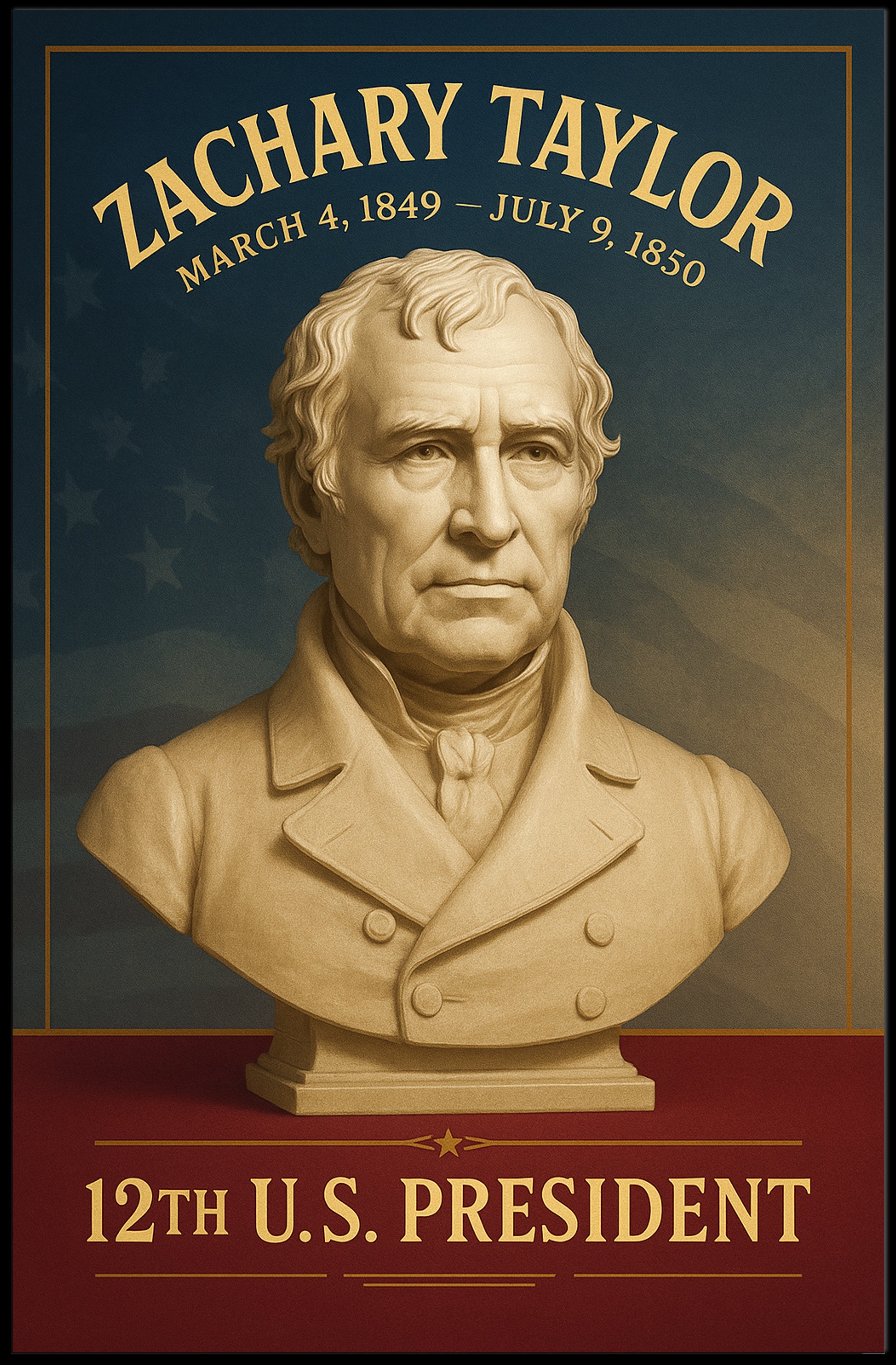 Vintage U.S. Presidential History Art: Historical or Presidential Poster PosterGoat