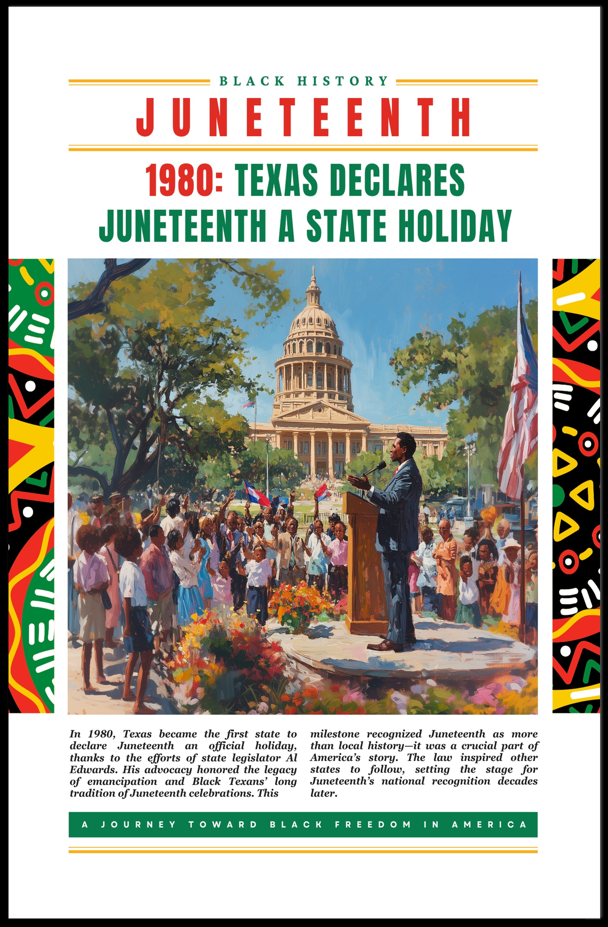 Juneteenth Celebration at Texas Capitol Cultural or Heritage Poster
