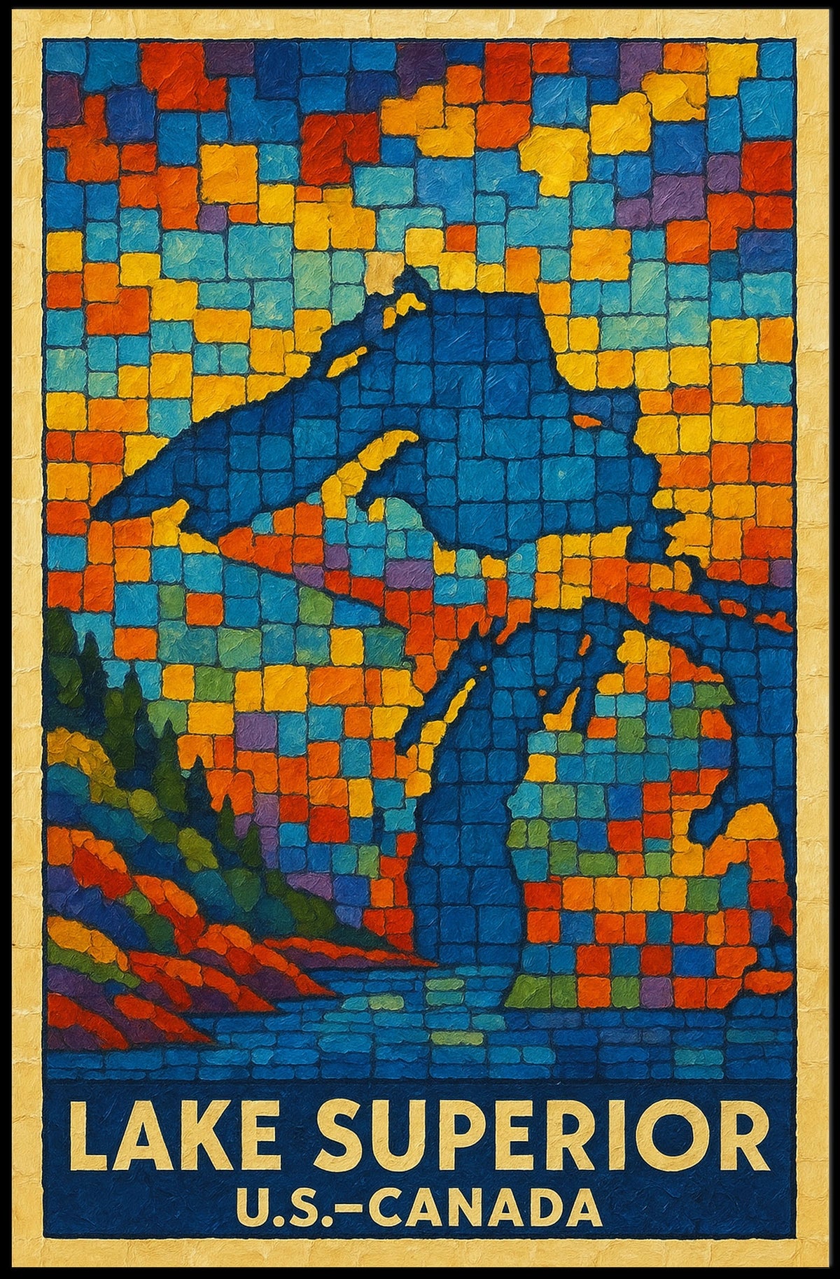 Lake Superior Mosaic Poster