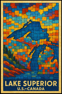 Lake Superior Mosaic Poster