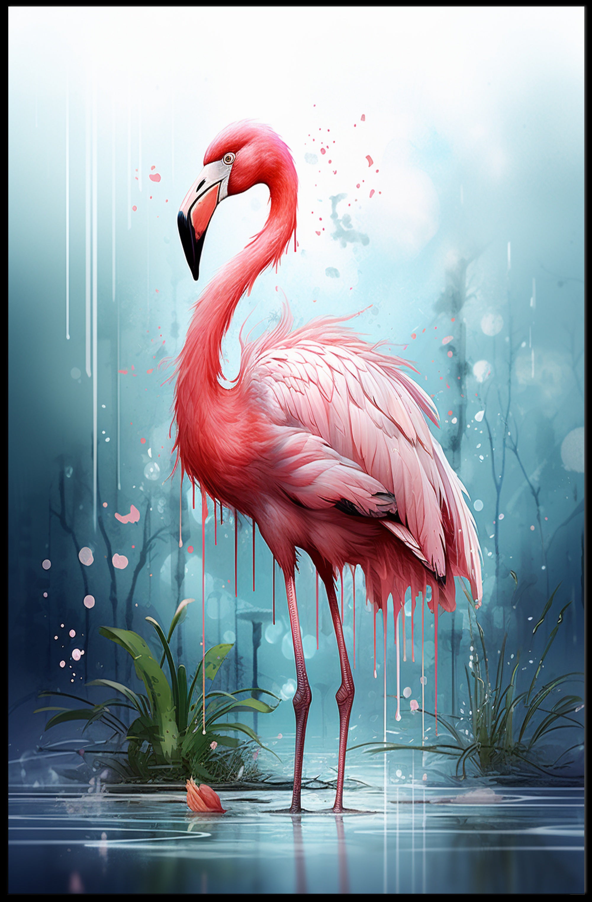 The Majestic Flamingo Poster