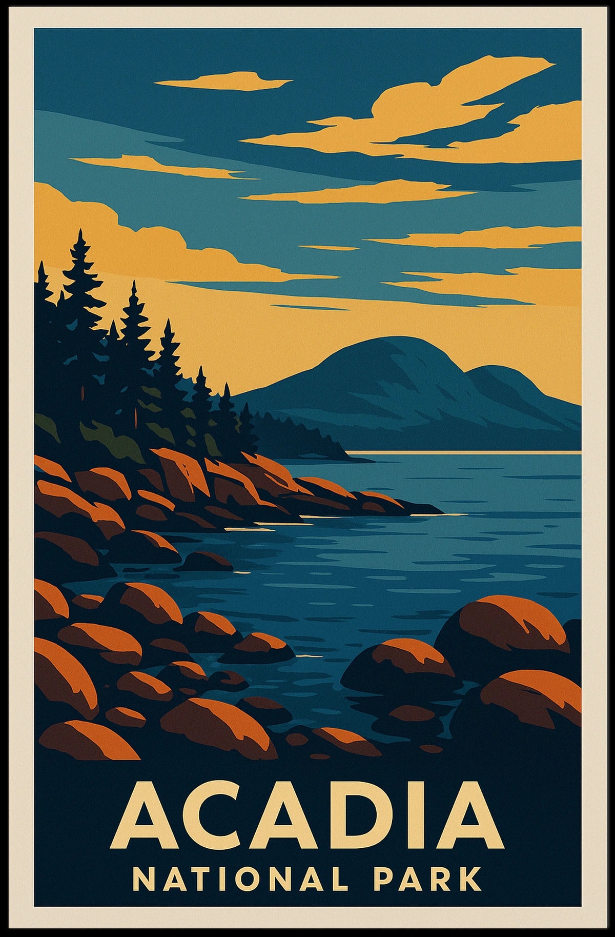 Acadia National Park Scenic Wanderlust Poster