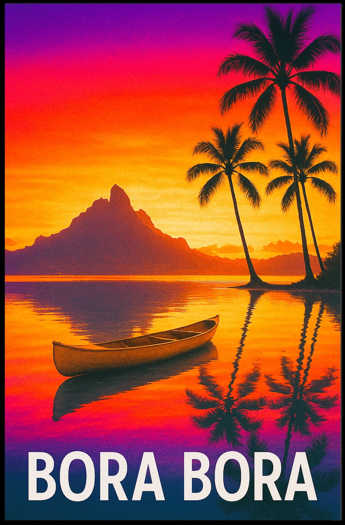 Bora Bora Sunset Poster