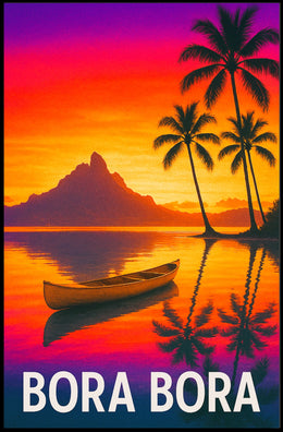 Bora Bora Sunset Poster