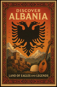 Explore Albania's Beauty in Patriotic Travel Poster