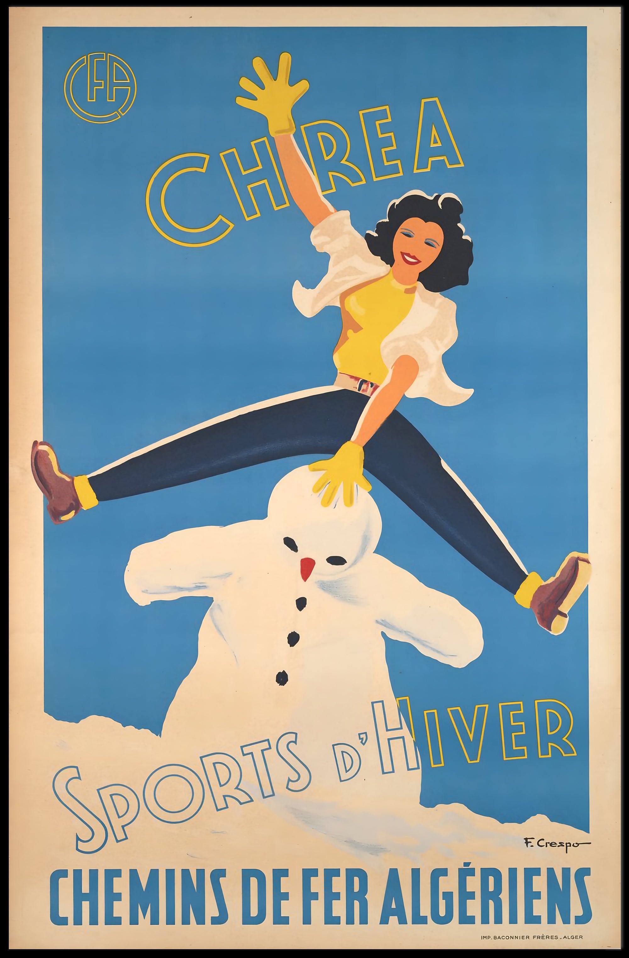 Winter Sports in Chréa Poster PosterGoat