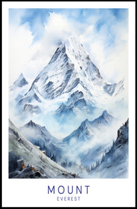 Mount Everest Adventure Art Travel Poster PosterGoat