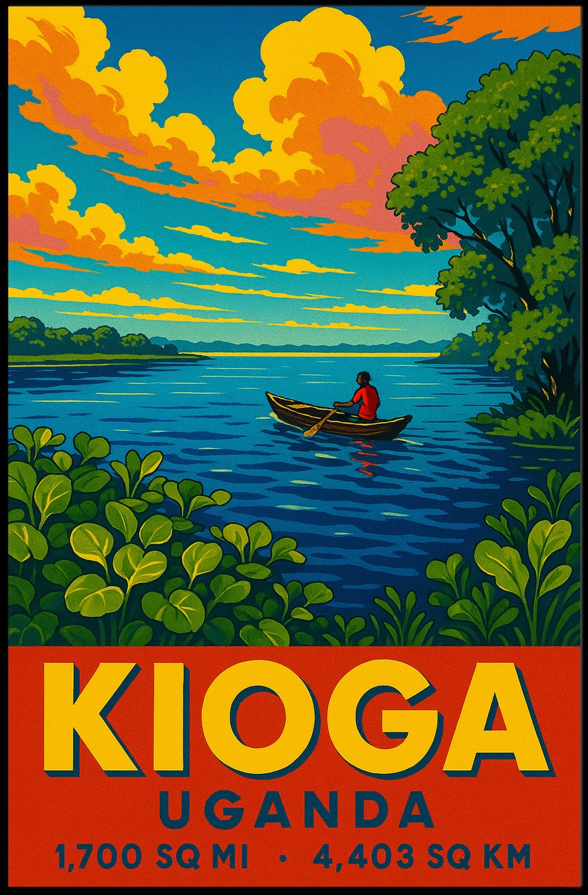 Lake Kioga, Uganda Poster
