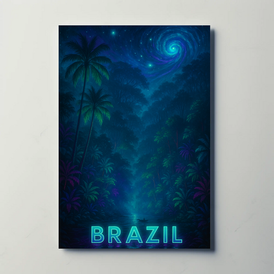 Brazil Amazon Jungle Galaxy Travel Poster