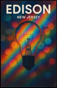 Edison New Jersey Scenic Minimalist Typography Poster