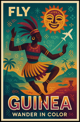 Fly Guinea Wander In Color Poster