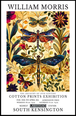 William Morris Inspired Exhibition Art Nouveau Poster